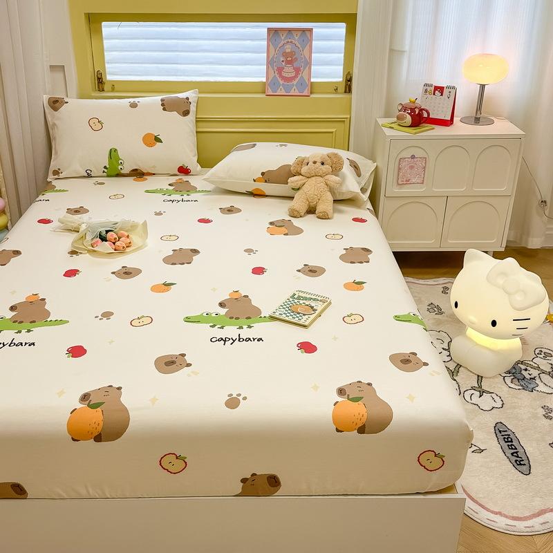2025 New 100% Cotton Bed Sheet Flower Series Printed Double Top King Sheets For Girls Boys Kids Single Queen King Size Bed Linen
