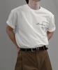JUSTHANG Semi-Overfit Square Logo Off-Light Ivory Short Sleeve