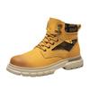 Winter Men's Fleece-Lined Non-Slip Martin Ankle Boots - High-Top British Style Work Shoes
