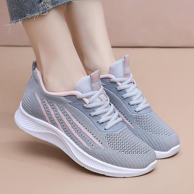 Letnie 2025 Damskie Oddychające Buty Sportowe Casual z Dzianiny - Miękka Podeszwa i Antypoślizgowe
