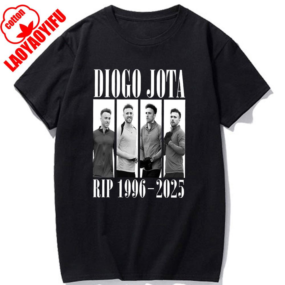 RIP Diogo Jota Tričko Odpočívej v pokoji Diogo Jota Trička Pocta fotbalové legendě Tričko 1996-2025 Pamětní tričko Dárek pro fanouška Bavlněná trička