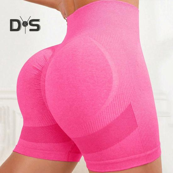 Yoga-Shorts, schmale Passform, hohe Elastizität, Bauchkontrolle, nahtlos, schnelltrocknend, Anti-Exposition, Po angehoben, weiche Jogging- und Laufsport-Shorts mit hoher Taille