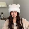 Imitation Fur Hat Ear Protection Winter Hats Women Warm Snow Ski Cap Faux Fox Fur Hat Teddy Bear Hat For Women Hooded Beanie