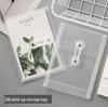 Waterproof Transparent Minimalist PP File Bag with Wrap-Around Closure for Document and Receipt Storage, Includes Stickers and Memo Pads