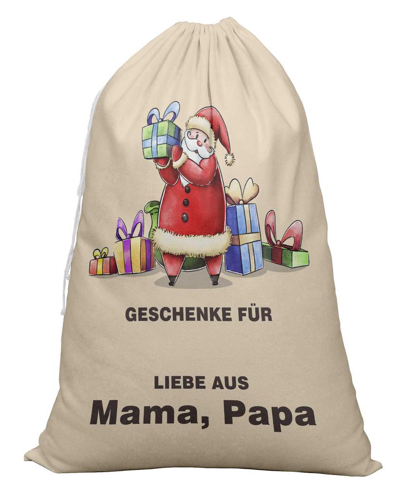 Printtoo 2 Pcs Large Santa Sacks With Drawstring Xmas Gifts Bags For Kids Christmas 27x20 Inch