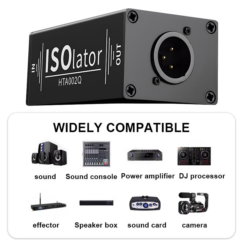 6.35 XLR Audio Noise Isolator Female to Male, Common Ground Loop Noise Suppressor Filter Eliminates Buzz Hum for PC Laptop Audio Equipment
