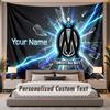 Custom Name Text Tapestry Olympique Marseille FC Personalized Polyester Wall Tapestry For Bedroom And Room
