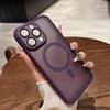 Magnetic Frosted Semi Transparent Hard Phone Case With Lens Protection For Apple Iphone