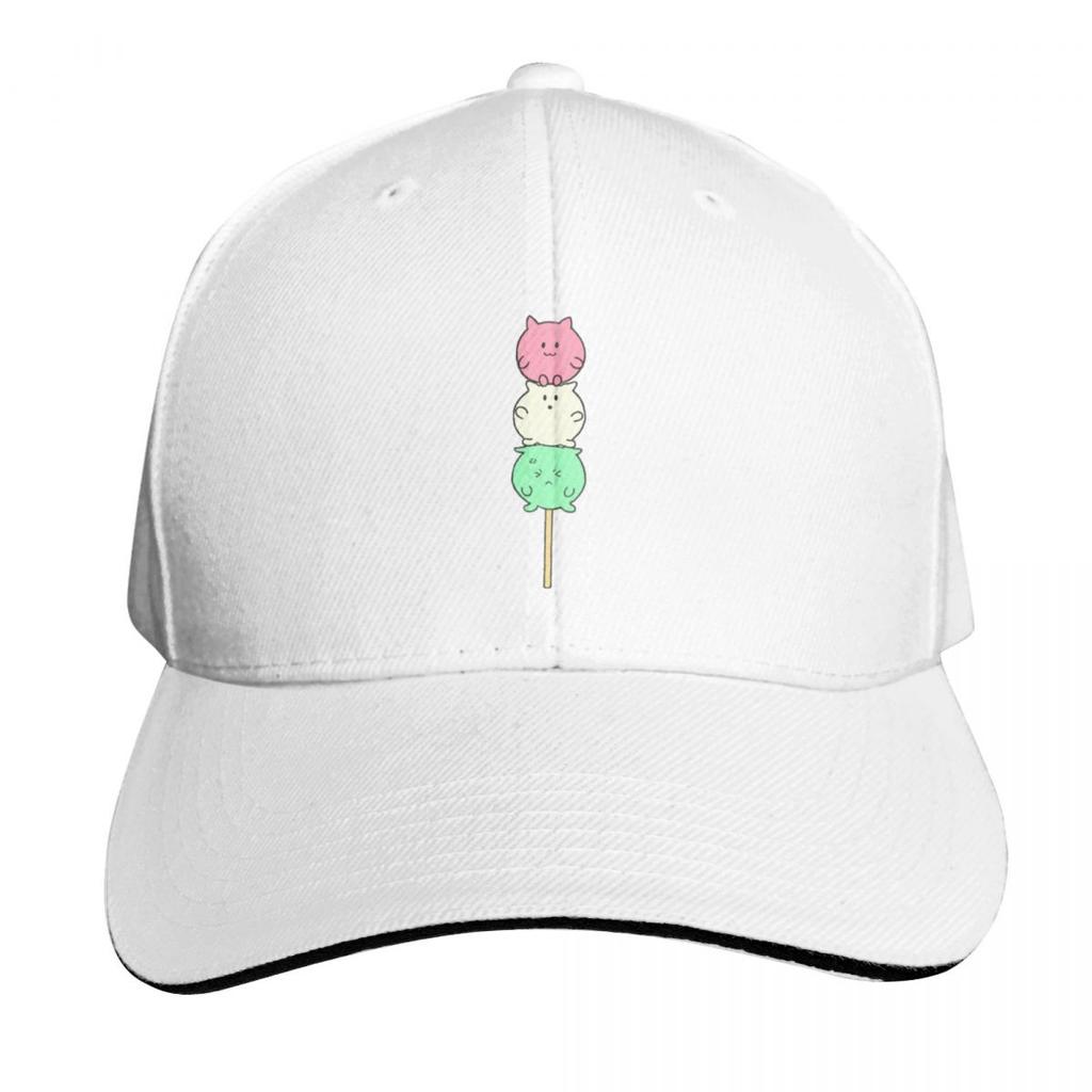 Kawaii Kitty Dango Baseball Cap Ball Cap Beach Bag Golf Hat Genuine New In The Hat For Women Unisexs