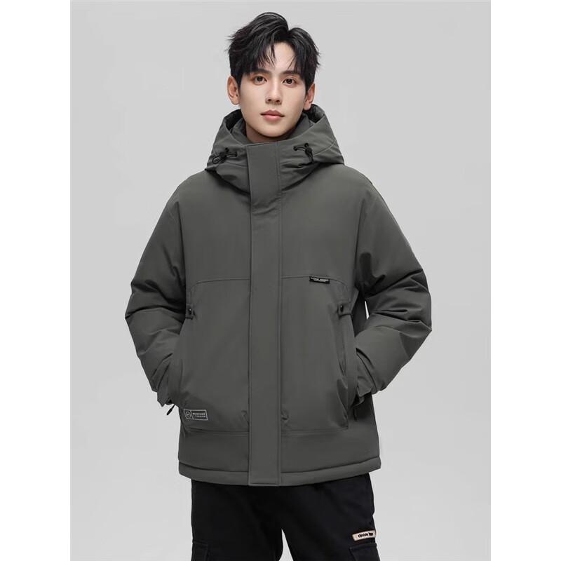 

XueZhongFei 2024 Winter Men s Hooded Short Down Jacket X401415833F 180/96A
