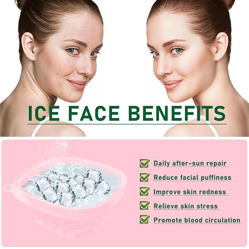 Face Ice Bath Bowl For Facials Plunge Dipping Face Folding Ice Facials Washbasin Facials Skin Cares Tool For Home Travel