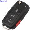 jingyuqin 10ps Folding Remote Car Shell Flip Key Case Fob For New VW Volkswagen Transporter Polo GOLF 2 Buttons