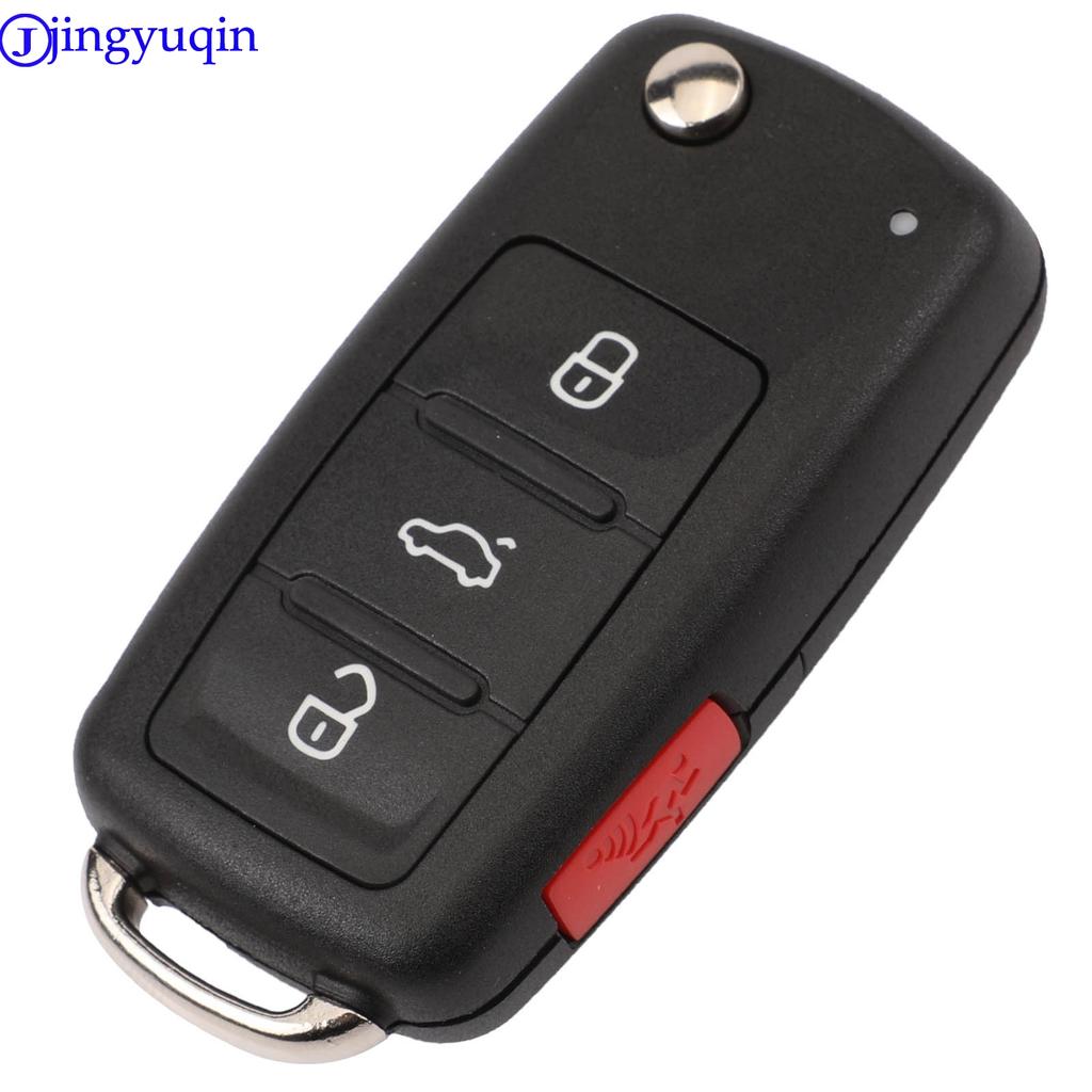 jingyuqin 10ps Folding Remote Car Shell Flip Key Case Fob For New VW Volkswagen Transporter Polo GOLF 2 Buttons