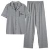 Pajamas Men's Summer Modal Thin Short Sleeve Trousers 1011 New Pullover Loose Youth Homewear Set