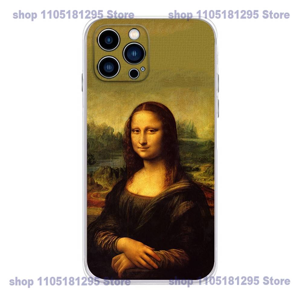 L-Leonardo da Art Vinci Phone Case For iPhone 17,16,15,14,13,12,11 Plus,Pro,Max,XR,Plus,E,Mini Transparent Soft Cover