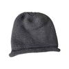 Curled Edge Piled Hat Women'S Autumn And Winter Big Head Circumference Confinement Cold Hat Showing Small Face Warm Knitted Wool Hat