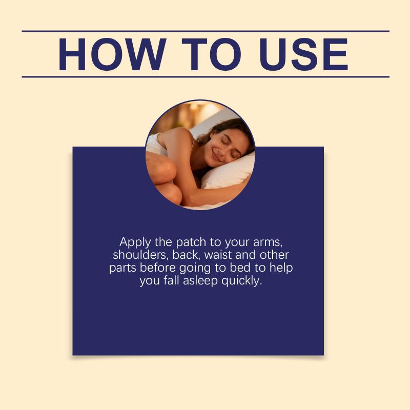 Patch Sleep Aid for Insomnia Fast Sleep Solution Relieve Stress Anxiety Promote Deep Restful Sleep Overnight Use