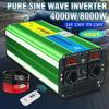 8000 Watt (Peak) 12V To 230V 4000 Watt Rated Pure Sine Wave Power Inverter European/Universal for Camping, Home Off-Grid Solar Systems