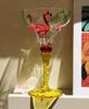 Hand-Painted High-Stem Margarita Glass for Cocktails