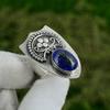 Muttertagsverkauf 925 Sterling Silber Lapislazuli Stein Versprechen Neuer Ring Schmuck
