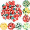 50pcs Fruit Soft Polymer Clay Beads Pottery Loose Spacer Beads For Jewelry Making DIY Bracelets Necklace Earrings Accessories