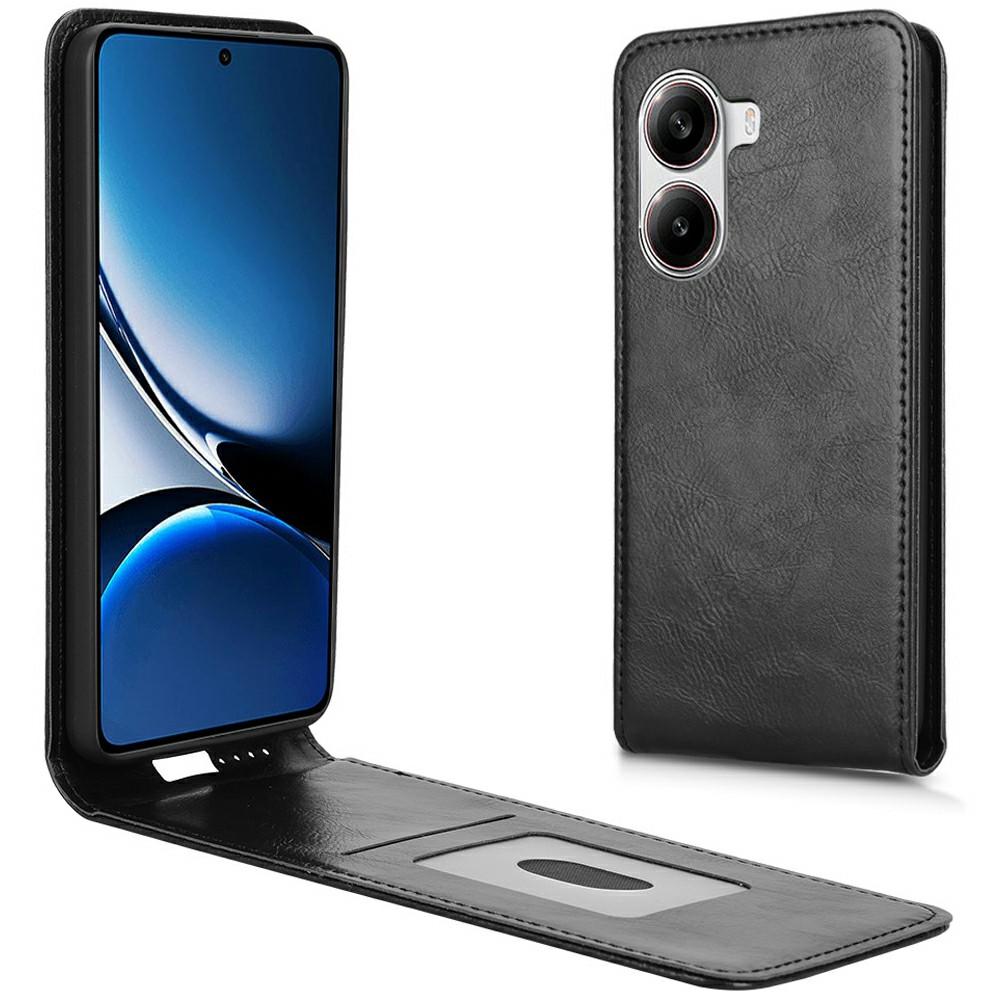 For Xiaomi Poco X7 Pro 5G/Redmi Turbo 4 5G Case with Card Slot Magnetic Vertical Flip Leather Phone Cover