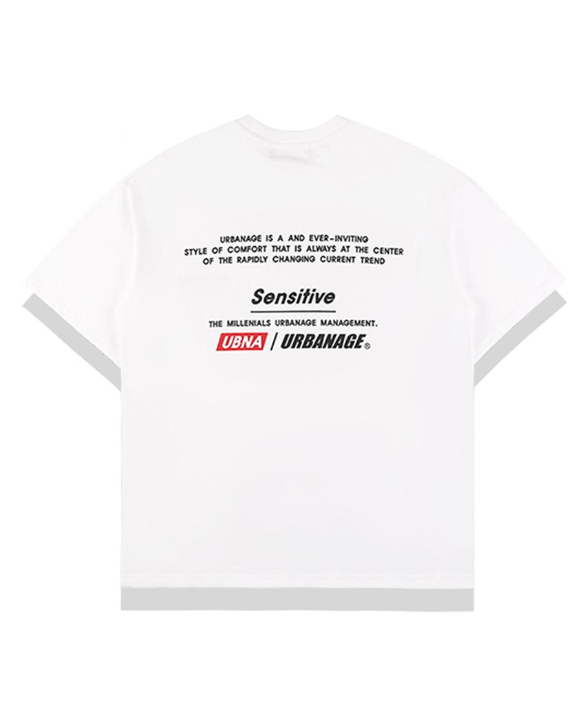 URBANAGE Newtro Signature Oversized Short Sleeve T-Shirt_White