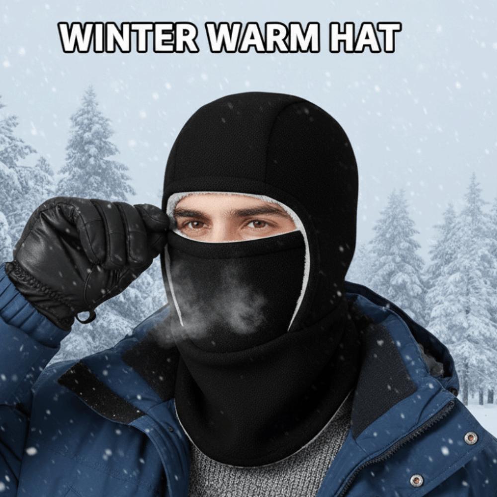 Fleece Warm Hat Mask Neck Protection Ski Windproof Cap Balaclava Cycling Cap Women Men