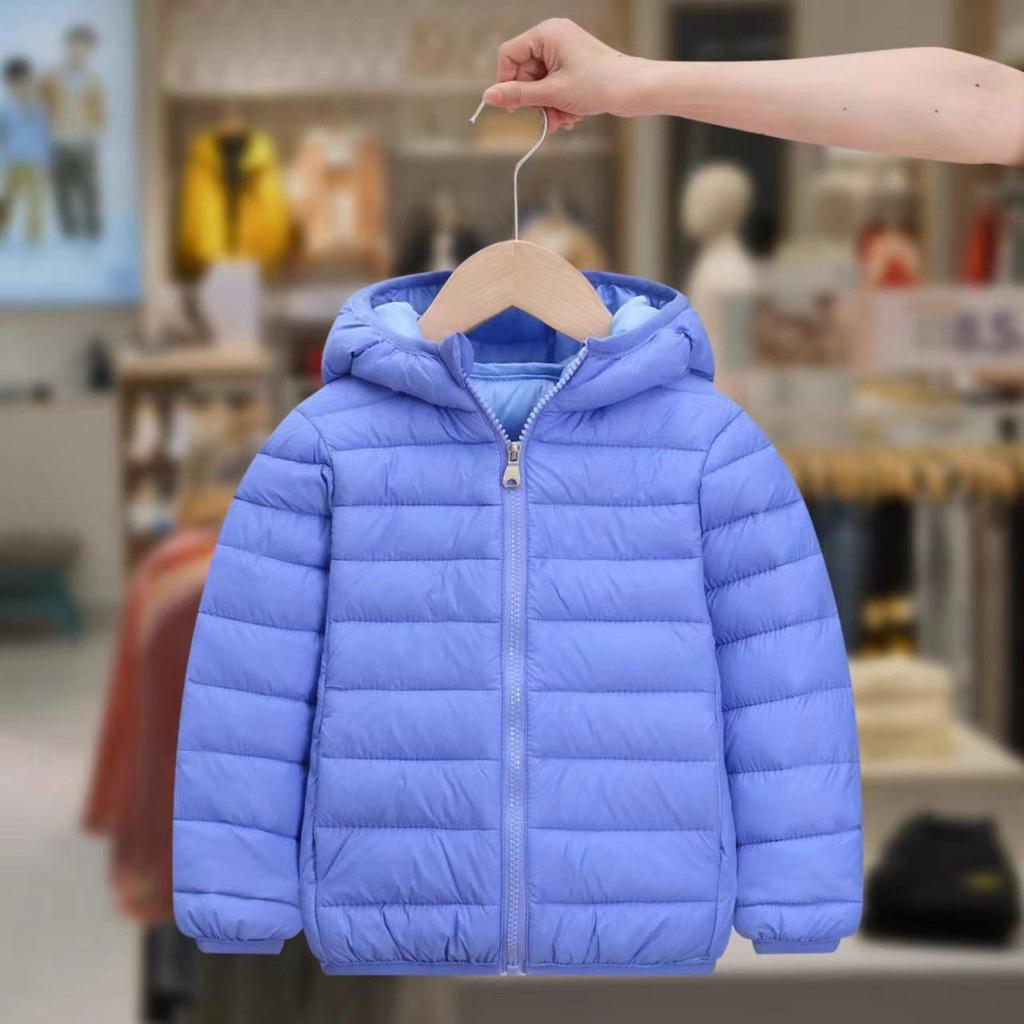 Ragazzi Giubbotto leggero in piuma Bambini Ragazza Inverno Autunno Cotone Cappotto Caldo Cappuccio Outerwear Adolescenti Sport Casual Abbigliamento