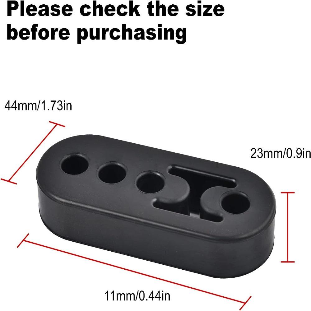 2Pcs Rubber Rubber  Exhaust Hanger 4 Holes High Density Rubber Muffler Hanger  Automobile