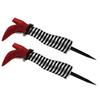 Witch Legs  Festival With Lights Halloween Striped Witch Prosthetic Legs With High Heels Outdoor Garden Terrace Decoration Halloween Decoration 2pcs
