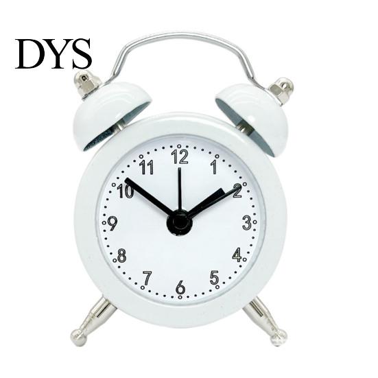 Nicht tickende Schreibtischuhr, Metall-Doppelglocken-Wecker, Leiser Nicht-Tick-Wecker für Schlafzimmer, Tischuhr, Lauter Ton für Kinder, Senioren, Tiefschläfer, Nachttisch