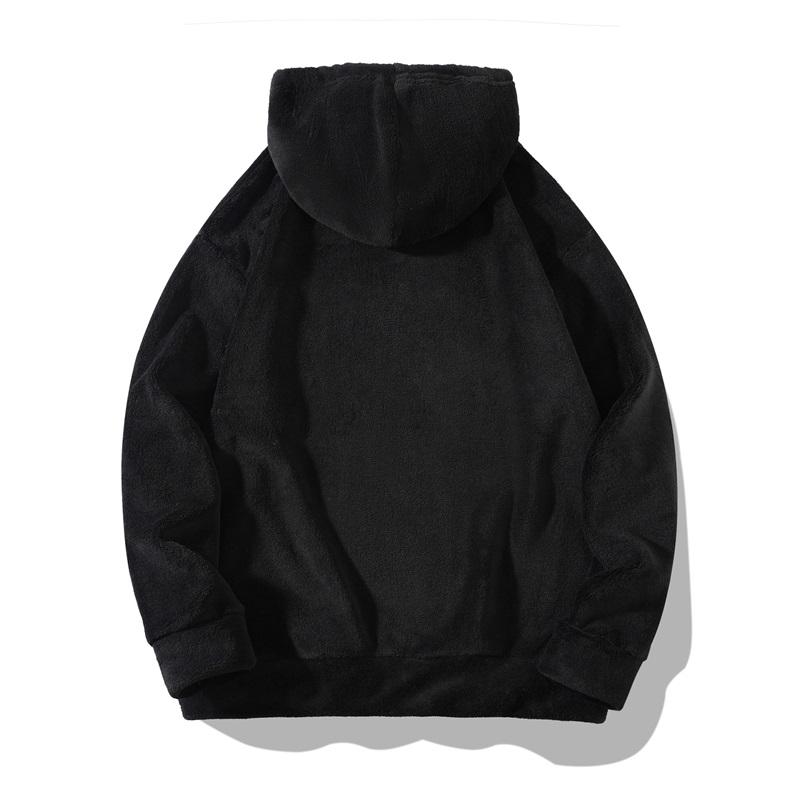 Men's Plus Size Hoodie Casual Stylish Coral Fleece Jacket For Fall Winter Comfortable Men's Outerwear