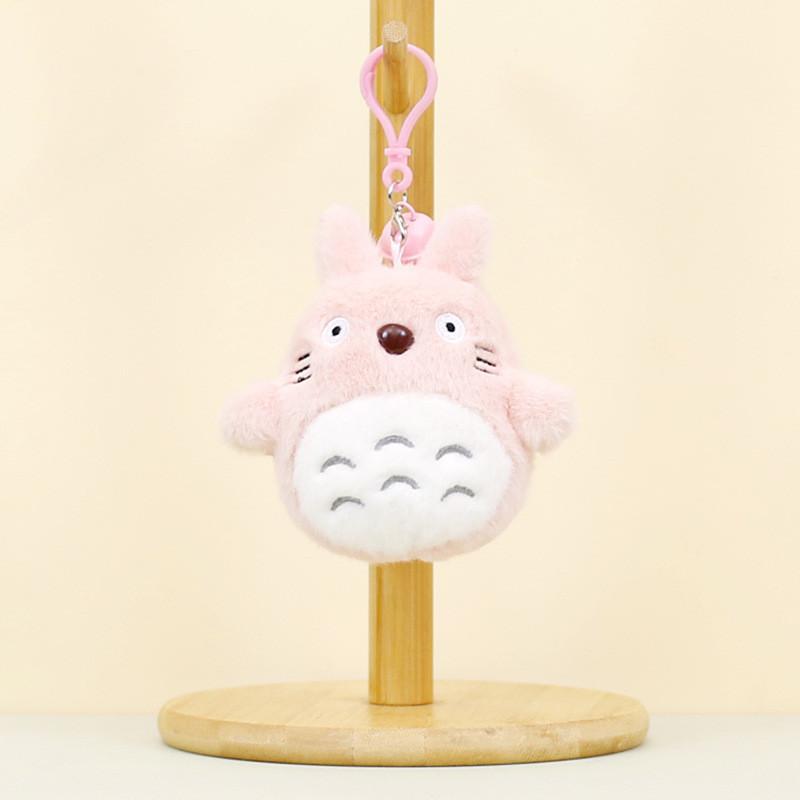 Portachiavi Peluche Totoro Carino Peluche Corto Ultra-morbido Ciondolo per Borsa Regalo per Coppie Portachiavi
