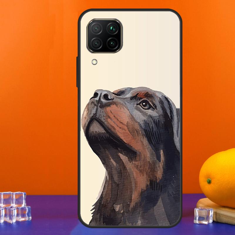 Cartoon Rottweiler Dog For Huawei Nova Y90 Y91 Y60 Y70 Y72 Y61 9 10 SE 12i 12s 11i 5T P60 Pro P20 P30 P40 Lite Case