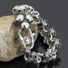 Solid Stainless Steel Death Head Bracelet Men Skull Gothic Bikers Jewelry Punk Rock Men's Bracelets & Bangles Mannen Armband