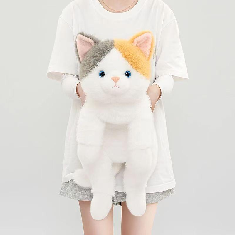 

Cute Simulated Cat Plush Doll Children Accompany Sleeping Doll Girl Birthday Gift Cat 65cm
