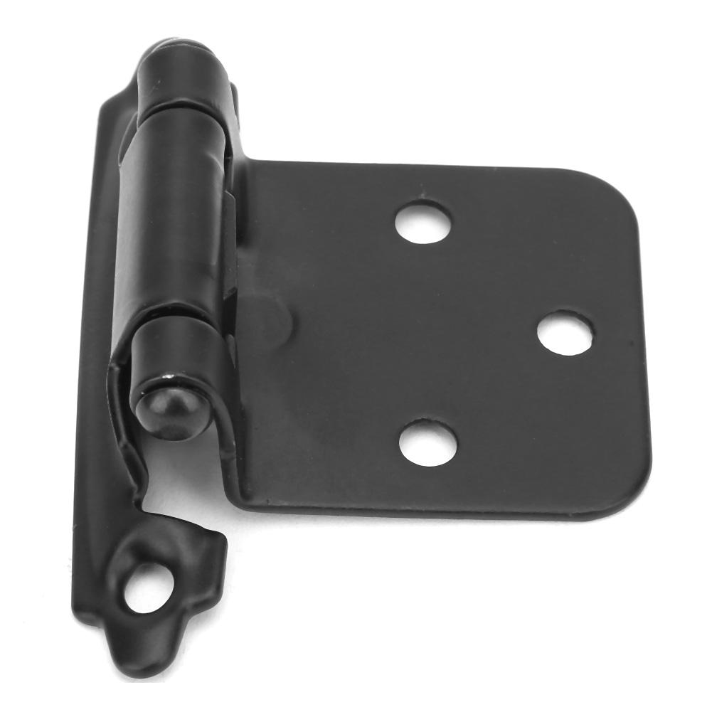 10Pcs Steel American Self Closing Spring Cabinet Hinge Home Decoration Accessories(black)
