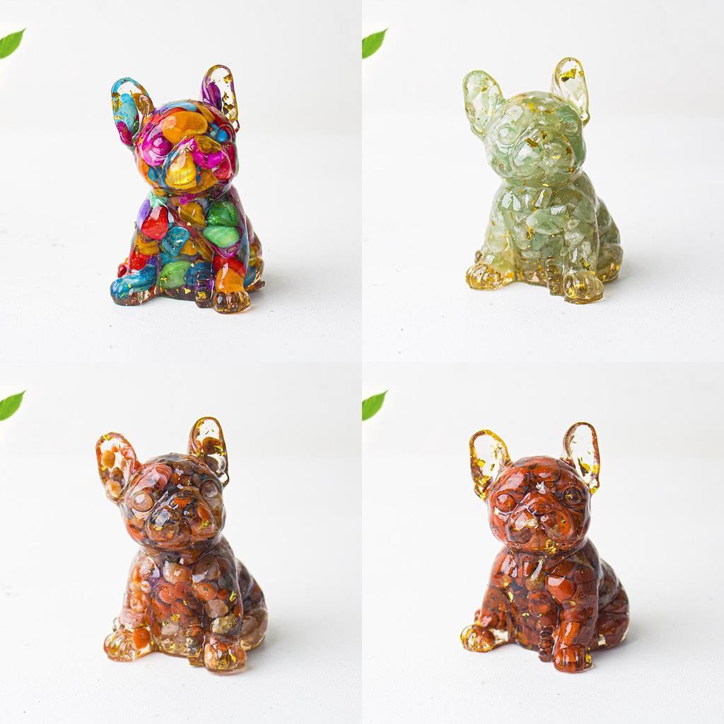 Hundefigur aus Kristallharz im modernen, minimalistischen Design – perfekt für die Dekoration von Zuhause oder Büro – Geschenkidee