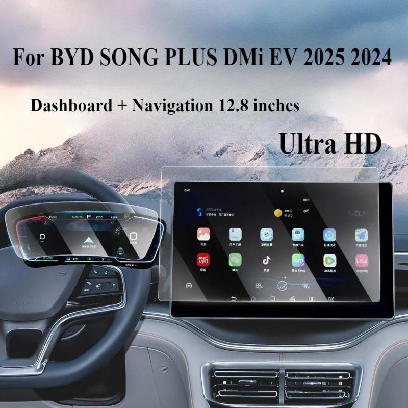 For BYD SONG PLUS DMi EV 2025 2026 Tempered Glass Interior Navigation Entertainment Touch Center Display Screen Protective Film