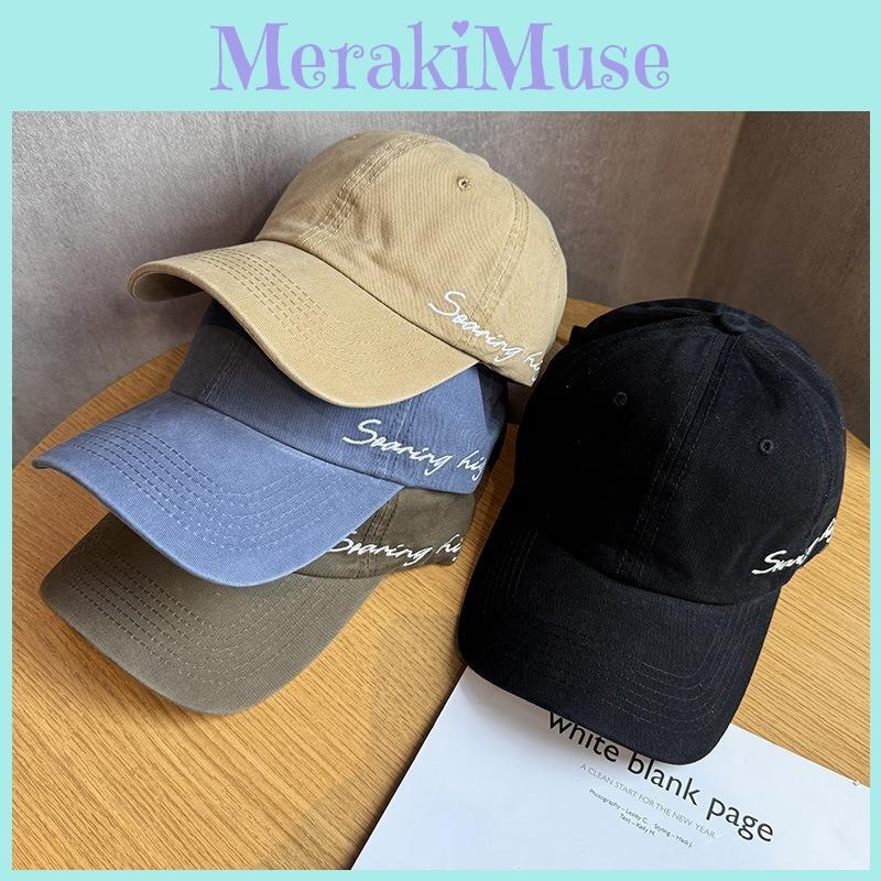 Cotton Embroidered Breathable Letter Cap With Wide Brim Sunshade Outdoor Sports