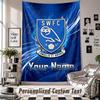Wall Hanging Tapestry With Custom Name & Text, Sheffield Wednesday FC Decorative Tapestry For Bedroom