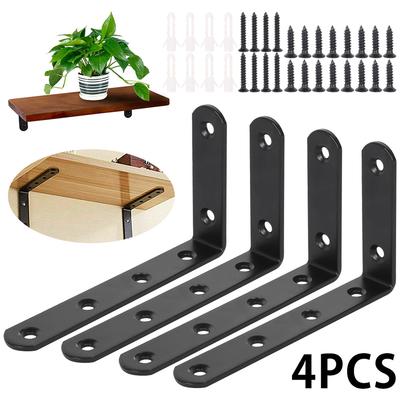 Stainless Steel Duty "L" Decorative Corner Brace Angle Bracket Shelf Bracket Support Furniture Connector Industrial Decora