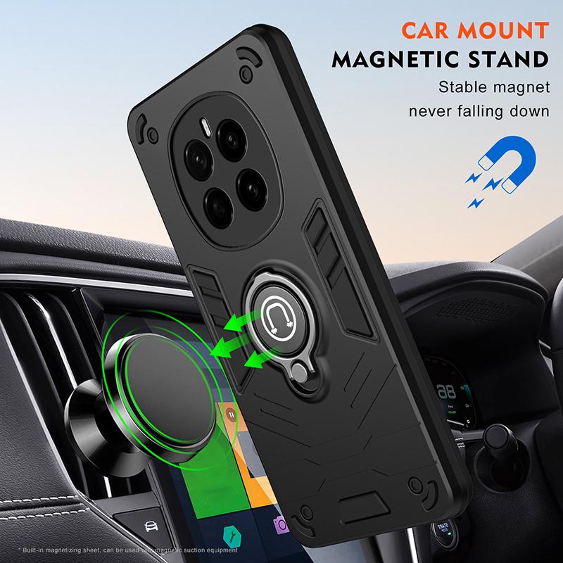 For Honor Magic 7 Heavy Duty Armor Shockproof Dust-Proof Phone Case For Honor Magic 7 Ring Holder Camera Lens Protection Cover