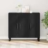 Sideboard in Black Oak Look 90 x 34 x 80 cm Engineered Wood
