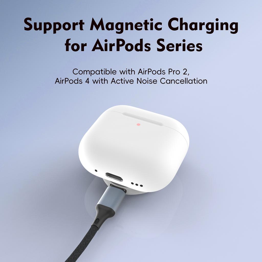 4-In-1 Magnetic Wireless Watch Charger For iWatch 1-10/SE/Ultra/ AirPods Pro 2 AirPods 4  ANC Galaxy Watch3-7/FE/Pixel Watch 1st