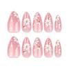 Bow Tie Pearl False Nails French Nail Tips Manicure Press on Nails  Women