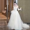 French Retro Lace Light Wedding Dress Bridal Tube Top Mori Super Fairy Small Trailing Out Dress Welcome Travel Dress Skirt