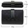 [Inden-ya] Inden Bifold Wallet 2213 Bill Compartment X Black Deerskin with Black Lacquer, Small Checkered Pattern