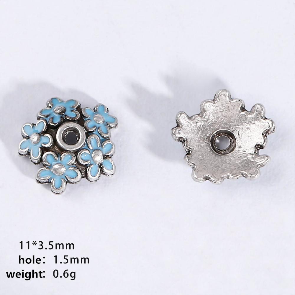 20 Stück/Los Emaille Blumenperlenkappen Für Schmuckherstellung Zubehör Ethnische Vintage Accessoires DIY Armbänder Fußkettchen Bohemian Materialien